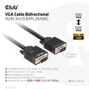 VGA Cable Bidirectional M/M 3m/9.84ft 28AWG