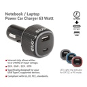 Notebook / Laptop Power Car Charger 63 Watt 
