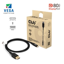 [CAC-1559] CAC-1559 USB‑C® to DisplayPort™ DP80 Bidirectional VESA Certified Cable 1m/3.28ft