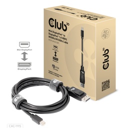 [CAC-1115] CAC-1115 Mini DisplayPort™ to DisplayPort™ 1.4 HBR3 Cable M/M 2m/6.56ft